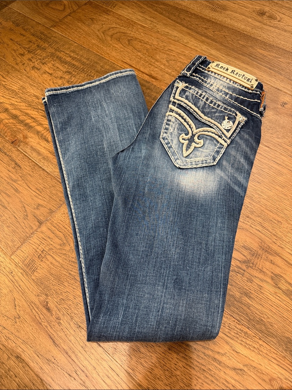 Rock Revival Women’s Distressed Blue Skinny Jeans
